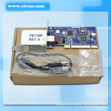 Te110p 1port E1/T1 Card, Isdn Pri PCI or PCI-E Card, Asterisk Digital Card VoIP Telephony Card Support Ss7 VoIP Ippbx Call Center Trixbox Elastix